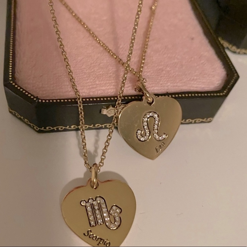 Juicy couture gold Leo heart necklace